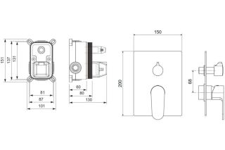 Смеситель для душа Aquatek Оберон AQ1246CR хром